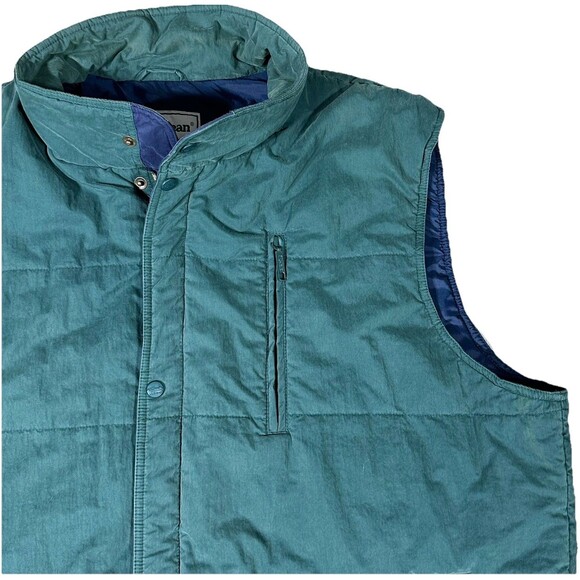 VINTAGE LL Bean Mens XXL TALL Thinsulate Vest Green Hiking Gorpcore - Picture 2 of 10